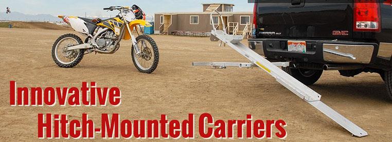 hitch mounted motorcycle carrier